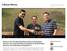 Tablet Screenshot of 3steveswinery.com